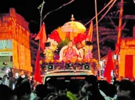 Sringeri Vidhushekhara Bharati Mahaswamiji visit Chintamani