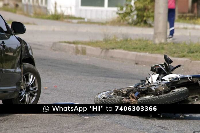 Car Bike Accident Bengaluru-Kadapa road Chintamani