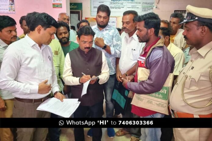 Chikkaballapur DC P N Ravindra Visit Sidlaghatta Taluk Office