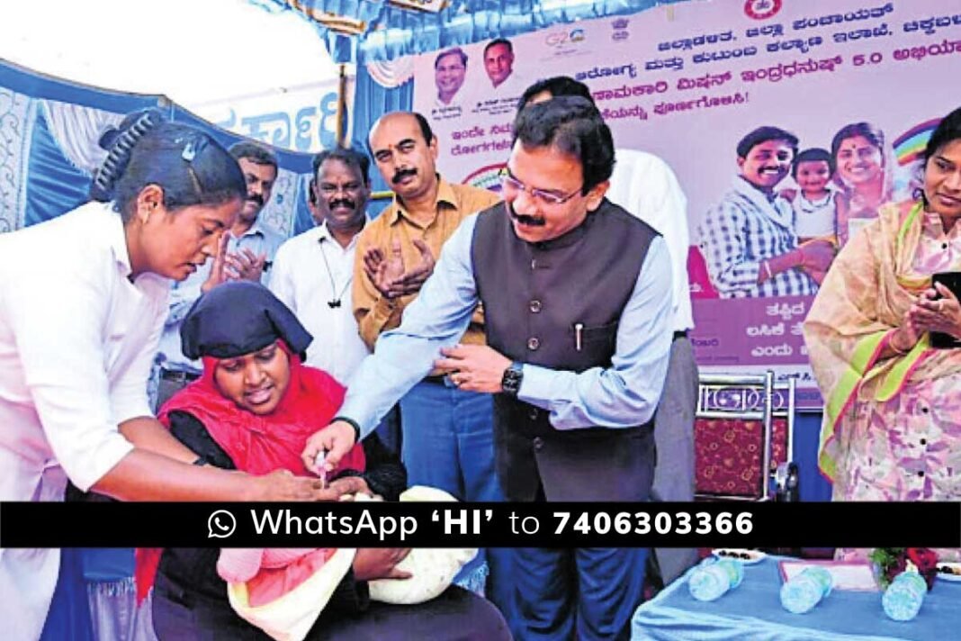 Disrict Commissioner P N Ravindra Inaugrates Indradhanush Abhiyan 5.0 Vaccination Drive