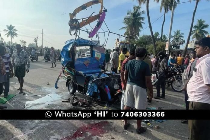 Gauribidanur Auto canter Accident