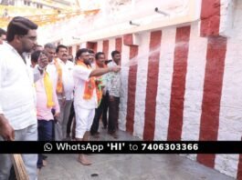 Gadidam Temple Cleaning by Dr K Sudhakar BJP Chikkaballapur