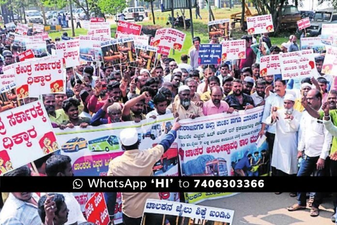 indefinite strike of lorry drivers Chikkaballapur