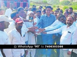 Check dam Inspection by Chintamani MLA MC Sudhakar