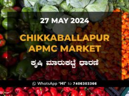 Chikkaballapur APMC Agriculture Market ಚಿಕ್ಕಬಳ್ಳಾಪುರ ಕೃಷಿ ಮಾರುಕಟ್ಟೆ ಧಾರಣೆ