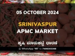 Srinivaspur APMC Agriculture Market Daily Price Report ಶ್ರೀನಿವಾಸಪುರ ಕೃಷಿ ಮಾರುಕಟ್ಟೆ ಧಾರಣೆ