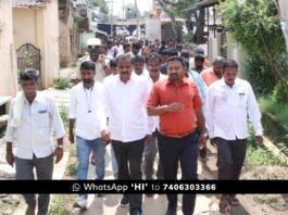 Gauribidanur MLA K. H. Puttaswamy Gowda Rain Damage area visit