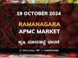 Ramanagara APMC Agriculture Market Daily Price Rate List ರಾಮನಗರ ಕೃಷಿ ಮಾರುಕಟ್ಟೆ ಧಾರಣೆ