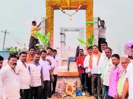 Kaiwara tatayya temple Door inauguration gauribidanur