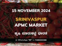 Srinivaspur APMC Agriculture Market Daily Price Report ಶ್ರೀನಿವಾಸಪುರ ಕೃಷಿ ಮಾರುಕಟ್ಟೆ ಧಾರಣೆ