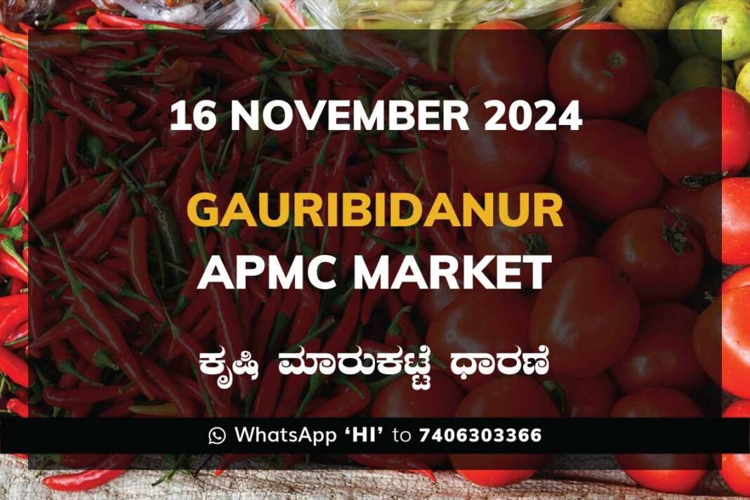 Gauribidanur APMC Agriculture Market ಗೌರಿಬಿದನೂರು ಕೃಷಿ ಮಾರುಕಟ್ಟೆ ಧಾರಣೆ