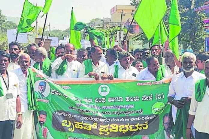 Bagepalli farmer protest