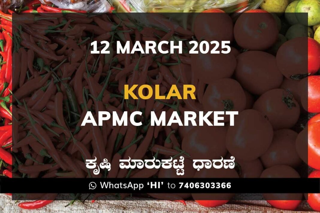 Kolar APMC Agriculture Market Daily Price Report ಕೋಲಾರ ಕೃಷಿ ಮಾರುಕಟ್ಟೆ ಧಾರಣೆ