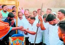 ₹3 ಕೋಟಿ ವೆಚ್ಚದ ಮಲ ತ್ಯಾಜ್ಯ ಶುದ್ಧೀಕರಣ ಘಟಕಕ್ಕೆ ಭೂಮಿ ಪೂಜೆ Gudibande sewage treatment unit bhoomi pooje