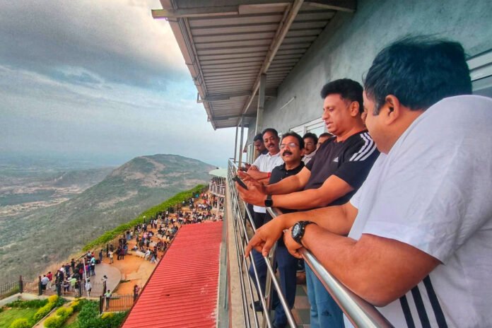 Dr. MC Sudhakar Nandi Hills inspection