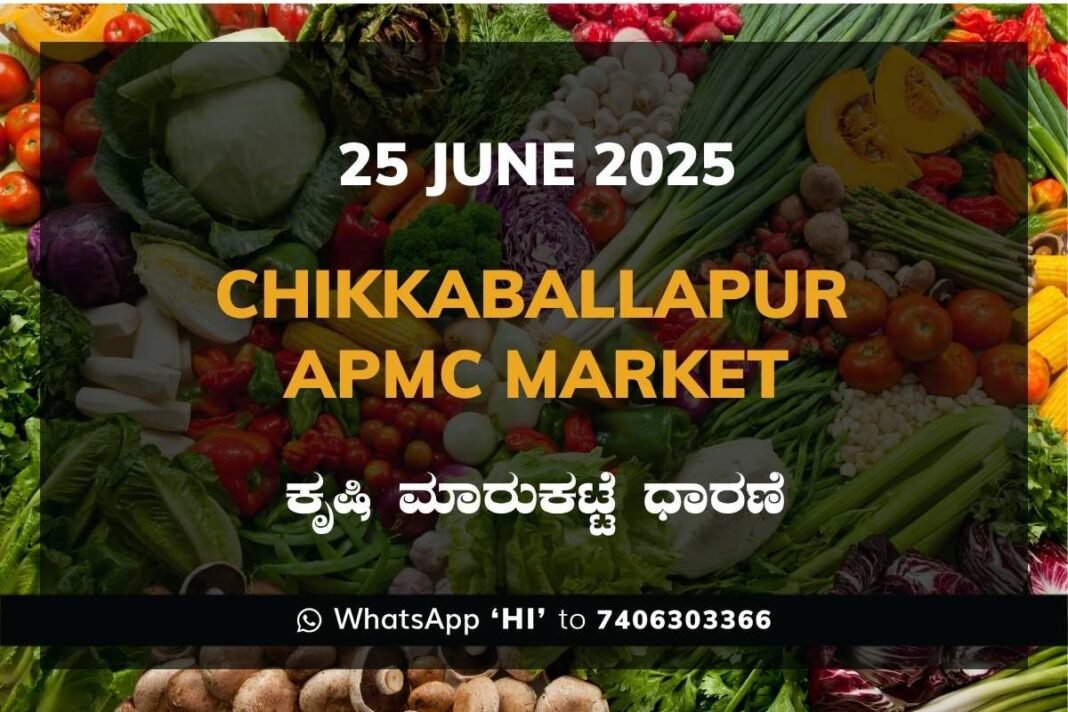 Chikkaballapur APMC Agriculture Market Daily Price Report ಚಿಕ್ಕಬಳ್ಳಾಪುರ ಕೃಷಿ ಮಾರುಕಟ್ಟೆ ಧಾರಣೆ