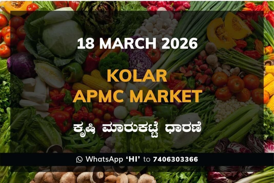 Kolar APMC Market: 18 March 2026