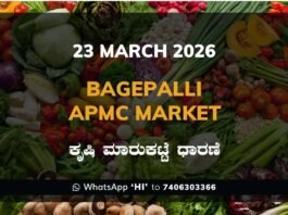 Bagepalli (Bhagyanagara) APMC Market: 23 March 2026 Bagepalli (Bhagyanagara) APMC Market: 23 March 2026