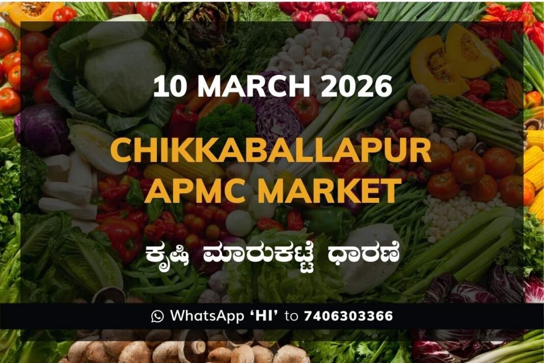 Chikkaballapur APMC Agriculture Market Daily Price Report ಚಿಕ್ಕಬಳ್ಳಾಪುರ ಕೃಷಿ ಮಾರುಕಟ್ಟೆ ಧಾರಣೆ