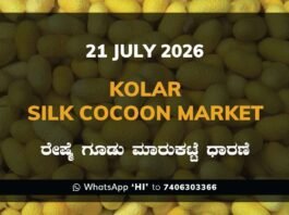 Kolar Silk Cocoon Market – 21 July 2026