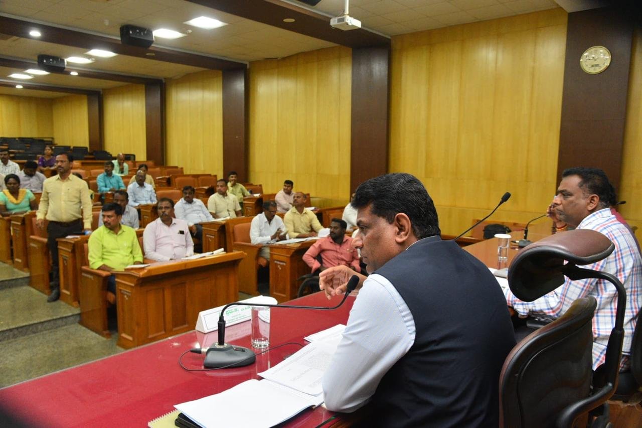 DC G Prabhu disabled welfare grievance review meeting Chikkaballapur