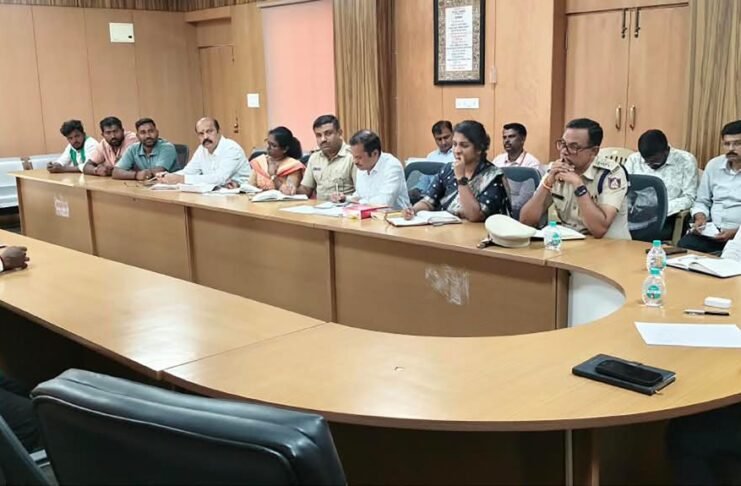 DC G Prabhu illegal mining crackdown meeting Chikkaballapur